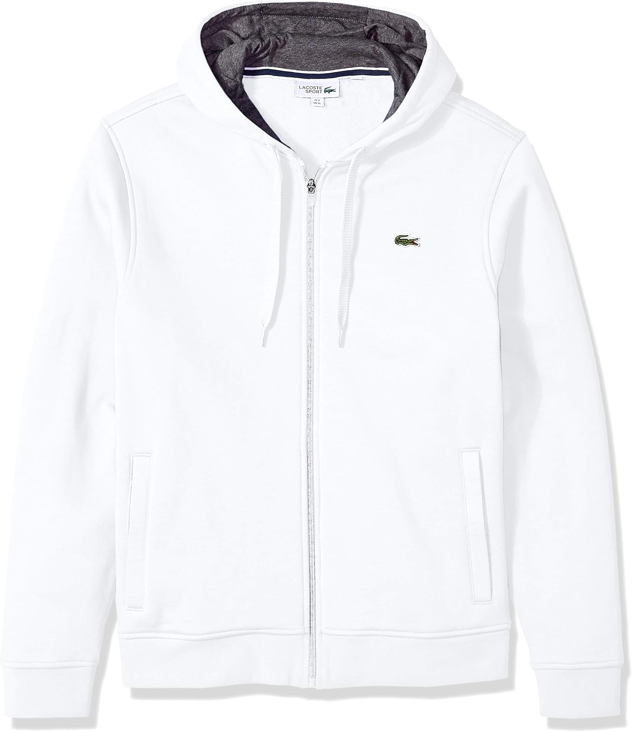 Lacoste Mens Sport Long Sleeve Fleece Full Zip Hoodie Sweatshirt ...