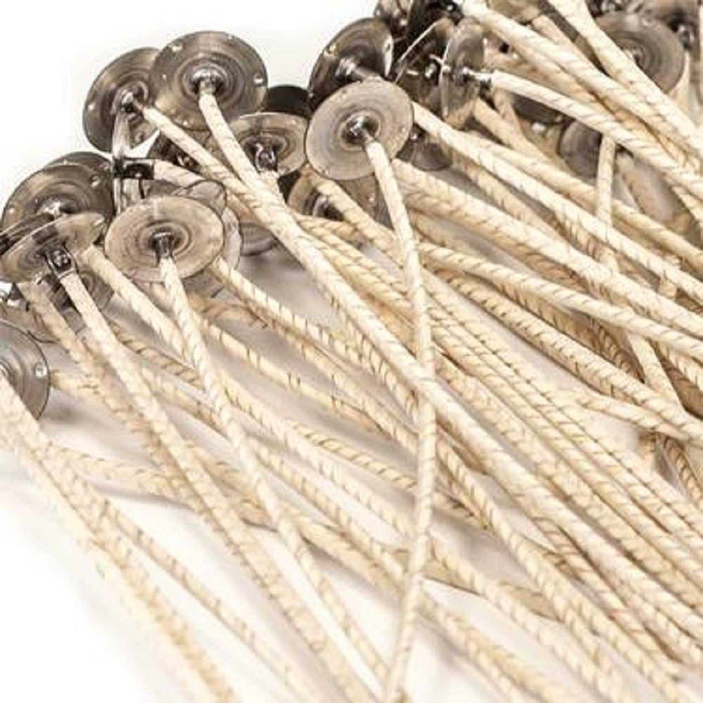 ECO 14 - NATURAL COTTON CANDLE WICK - 8" - 25 PCS. - BY VIRGINIA CANDLE SUPPLY