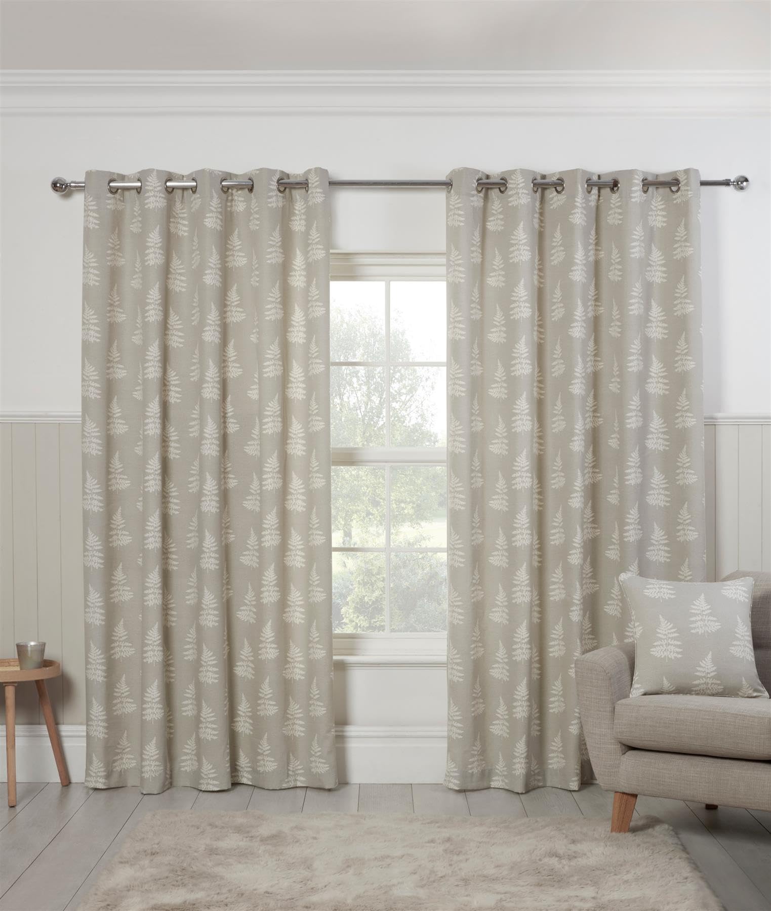 Sundour Esher Light Filtering Curtains Grey 66x54