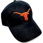 National Cap Cleanup Texas Longhorns Mascot Logo Solid Black Curved Bill Adjustable Slouch Hat