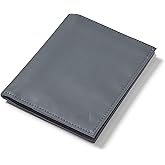 Allett Original Wallet, Slate Grey | Leather, Slim, Minimalist | RFID Blocking, Ultra Thin Bifold, Front Pocket | Holds 4-24+ Cards, Bills, Receipts | Wallets for Men & Women