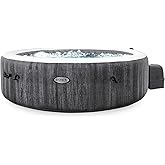 Intex PureSpa Plus 6 Person Portable Inflatable Round Hot Tub Spa with 170 Jets - Outdoor Blow-Up Hot Tub with Pump, Filter, 