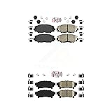 AmeriBRAKES Front Rear Ceramic Disc Brake Pads Kit