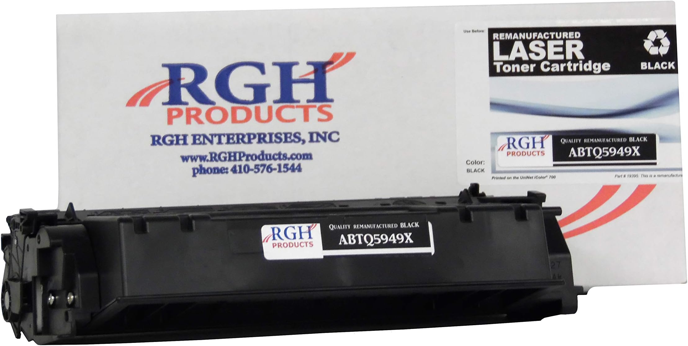 RGH Products(TM) Remanufactured ABTQ5949X Black Toner Cartridge for use in HP Laserjet 1160/1320 /3390 Series, Replacement for HP 49X Q5949X