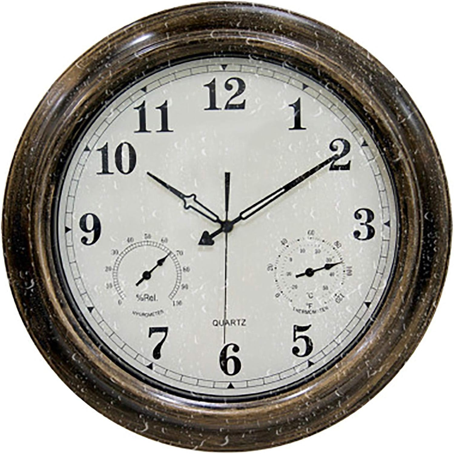 BLKJ Waterproof Outdoor Clock Garden Clocks, Vintage Silent Outdoor