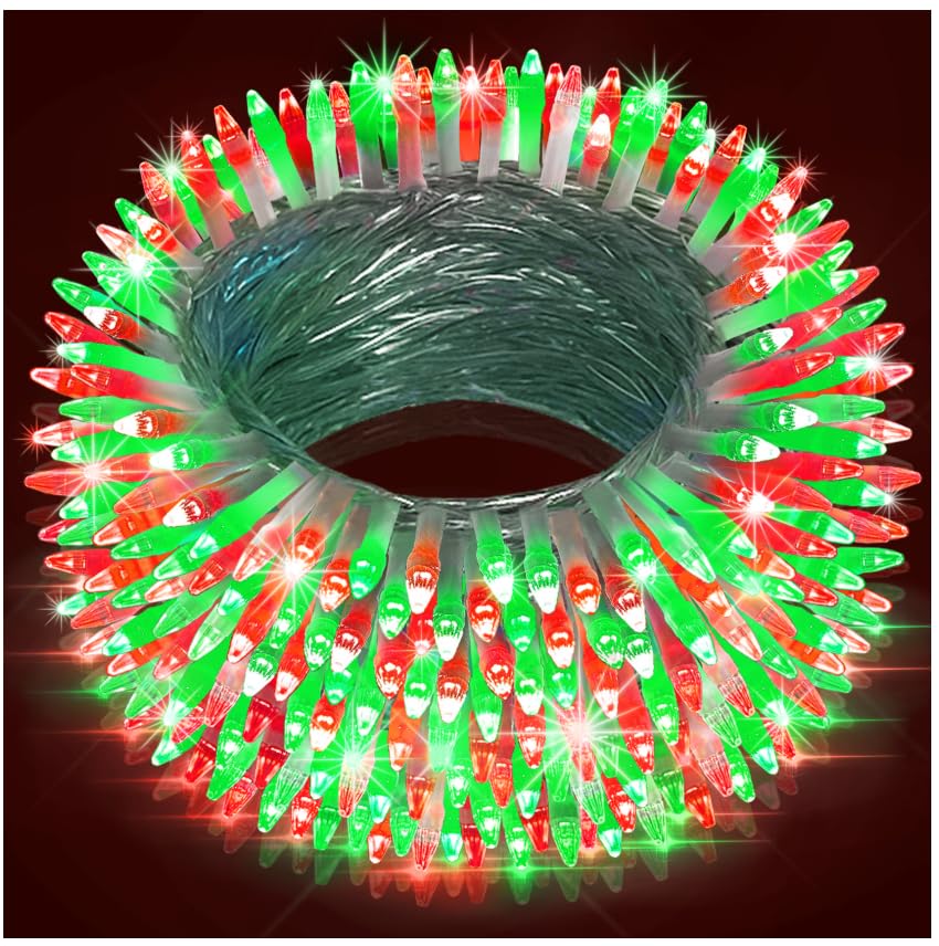 Photo 1 of 1500LED Christmas Lights Outdoor Use, 470ft 12 Modes Red and Green LED String Lights with Timer Dimmable, Waterproof Christmas Tree Lights for Xmas Patio Yard Fence Balcony Garden Party Decor