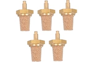 TOKIDNY 5pcs Pure Copper Air Nozzle Muffler Filter for Stage Fog Machines Noise Reducer Brass Fitting