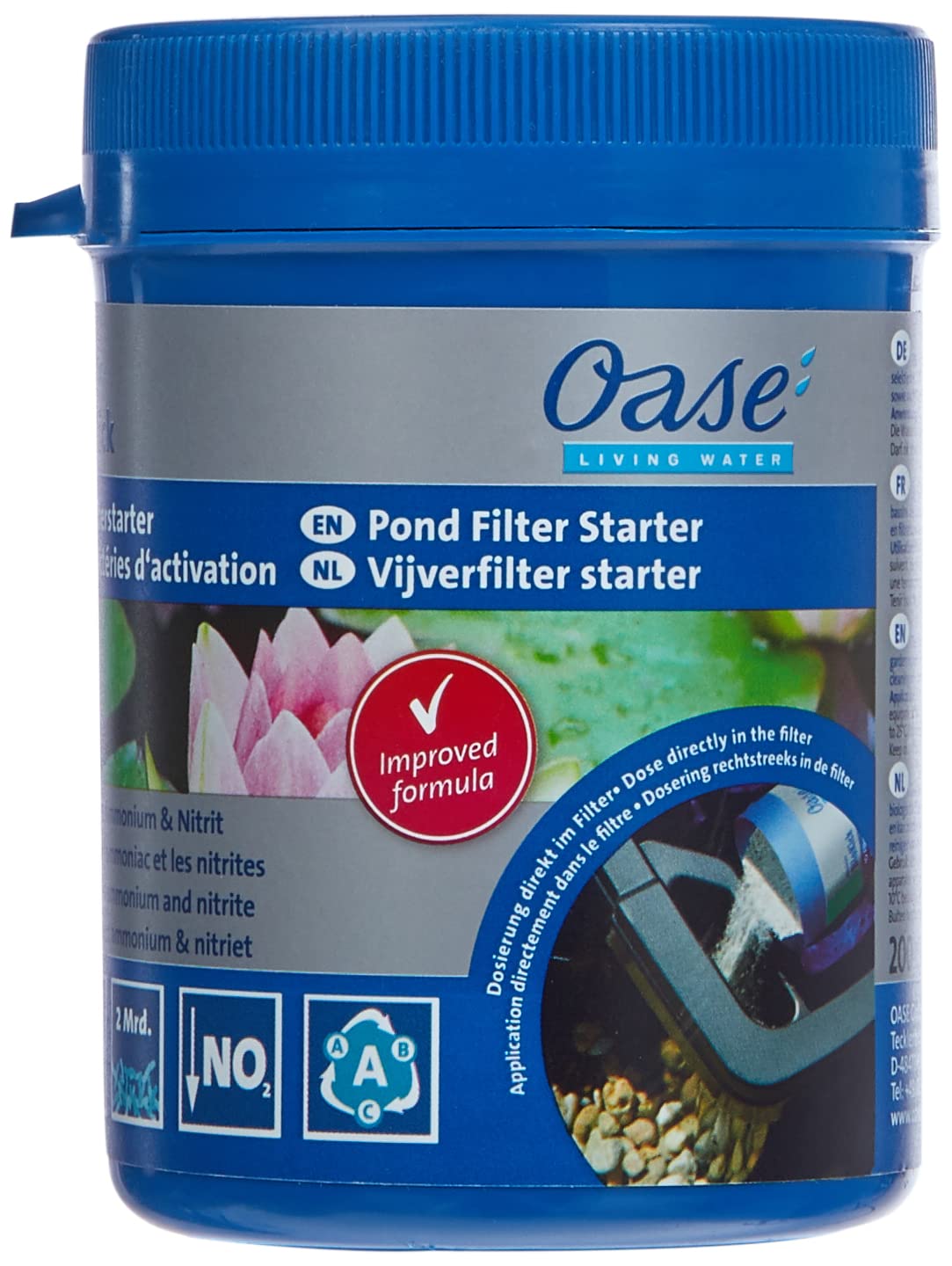 Oase AquaActiv BioKick Pond Filter Starter Bacteria, 200 ml