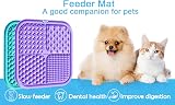 Lesipee Licking Mat 2 Pack for Dogs Cats Slow Feeder Anxiety Relief Cyan Purple view 7