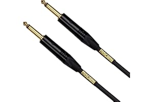 Mogami Gold INSTRUMENT-18 Guitar Instrument Cable, 1/4" TS Male Plugs, Gold Contacts, Straight Connectors, 18 Foot