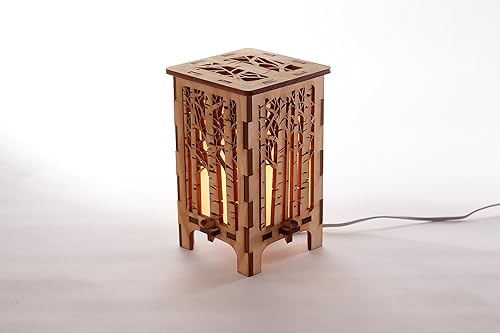 birch table lamp
