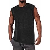 CHICGAL Mens Tank Tops Summer Sleeveless Muscle Shirts Cotton Loose Fit Tee Shirts