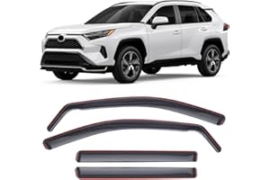 HILAKE in-Channel Rain Guards for Toyota RAV4 2019-2025 Side Window Vent Deflectors 2025 Toyota Rav4 Window Visor 4Pcs