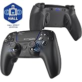 HEXGAMING PHANTOM Wireless Controller Compatible with ps5, Chaos Black | Hall Effect Joysticks, Adjustable Triggers, 4 Remappable Buttons, 6 Profiles, 8 Swappable Sticks, PC Compatible