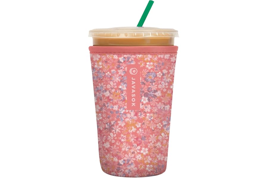 Sok It JavaSok Iced Coffee & Cold Soda Insulated Neoprene Cup Sleeve (Blushing Blooms, Medium: 22-28oz) Book