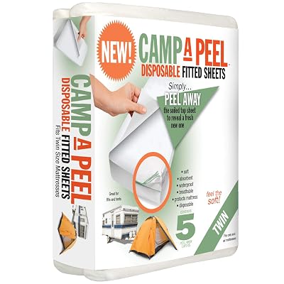 Camp-A-Peel &ndash; Waterproof Mattress Cover &ndash; Twin Size Fitted Bed Sheet Protector &ndash; Soft &amp;amp; Comfortable, 5 Peel Away Layers &ndash; Eliminates