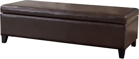 Amazon.com: Christopher Knight Home Stratford - Otomano de piel de