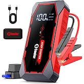 Soulor Jump Starter 7000A Car Jump Starter Battery Pack | 12V Battery Jumper Starter Portable with LED Light, Compass, Power Bank, Gloves and Jumper Cable for All Gas and 12.0L Diesel