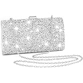 ELABEST Rhinestone Clutch Purse Bling Evening Bag for Women Formal Dress Wedding Double Sided Diamond Handbag