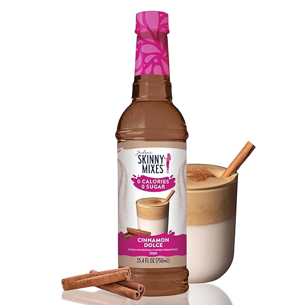 JORDAN’S SKINNY SYRUPS SUGAR FREE COFFEE SYRUP, CINNAMON...