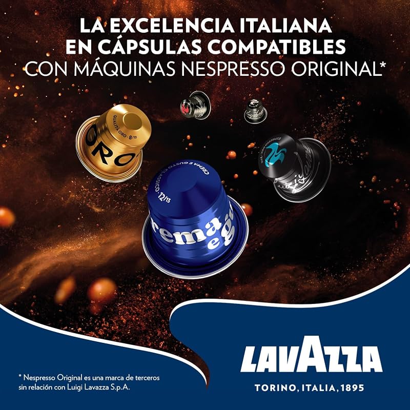 , Crema e Gusto Classico, Cápsulas de Café Compatibles con Máquinas Nespresso Original, con Notas de Especias y Cacao, Arábica y Robusta, Intensidad 12/13, Tueste Ligero, 10 Paquetes x 10
