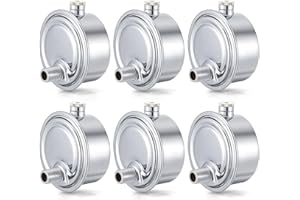 Gisafai 6 Pack Steam Radiator Air Valve #6 1/8" Steam Air Vent Angle Mount Heat Regulator Valve Chrome Plated Copper Vent for Winter Radiator Parts