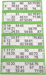 Jumbo Bingo 750 Game Strips 6 Page 6 Booklets Big Bold Numbers view 2