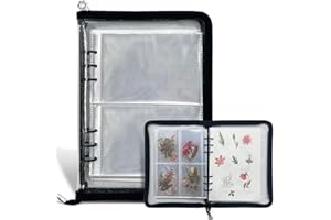 NOCAFI Sticker Storage Organizer Binder A5 Sticker Collecting Book Zipper Album for Adult with Blank Reusable Release Paper a