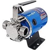TecHome Electric Water Transfer Pump, 115V 1/10HP Utility Garden Hose Pump | Non-submersible portable pump with suction hose kit for aquariums, waterbeds, rain barrels, tanks, hot tubs, gardens.