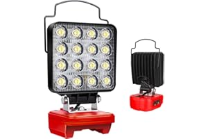 Fiihio Portable LED Work Light Compatible with Craftsman V20 Battery, 48W 4200LM Cordless Flood Light with USB & Type-C Ports, Low Voltage Protection, for Job Site Lighting, Camping (No Battery)
