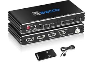 HDMI 2.0 Splitter eARC Switch Bi-Directional 2 in 1 Out/1 in 2 Out 4K@60Hz, ARC/EARC Soundbar HDCP 2.2,HDCP 2.3 Bypass,EDID,D