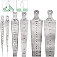 Keadic 3Pcs Stainless Welding Taper Gauge Test Set, 1-15mm/15-30mm/30-45mm Feeler Gage Rulers Gap Hole Inspection Tool Inch & Metric Standard for Size Measurement (1/64”-5/8”, 5/8”-3/16”, 3/16”-3/4”)