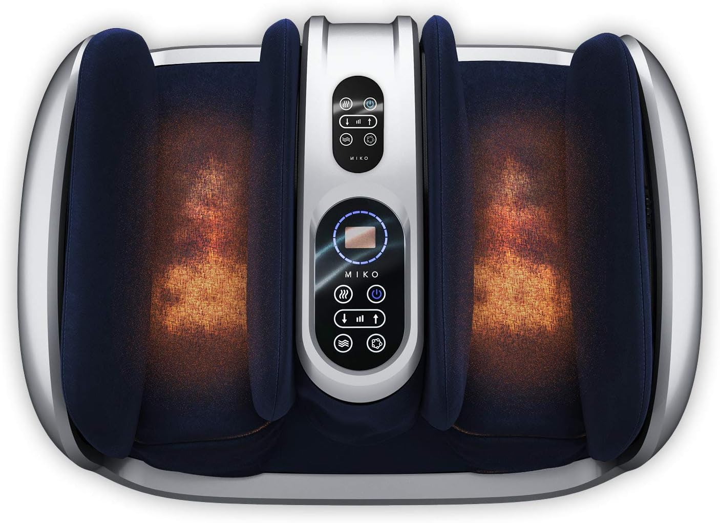 Miko Foot Massager Shiatsu Machine With Multi-Pressure Settings, Vibration, Deep-Kneading, Heat and Wireless Remote- Alleviate Discomfort From Plantar Fasciitis, Neuropathy, Diabetes Fits Up To Size15: Health & Personal Care