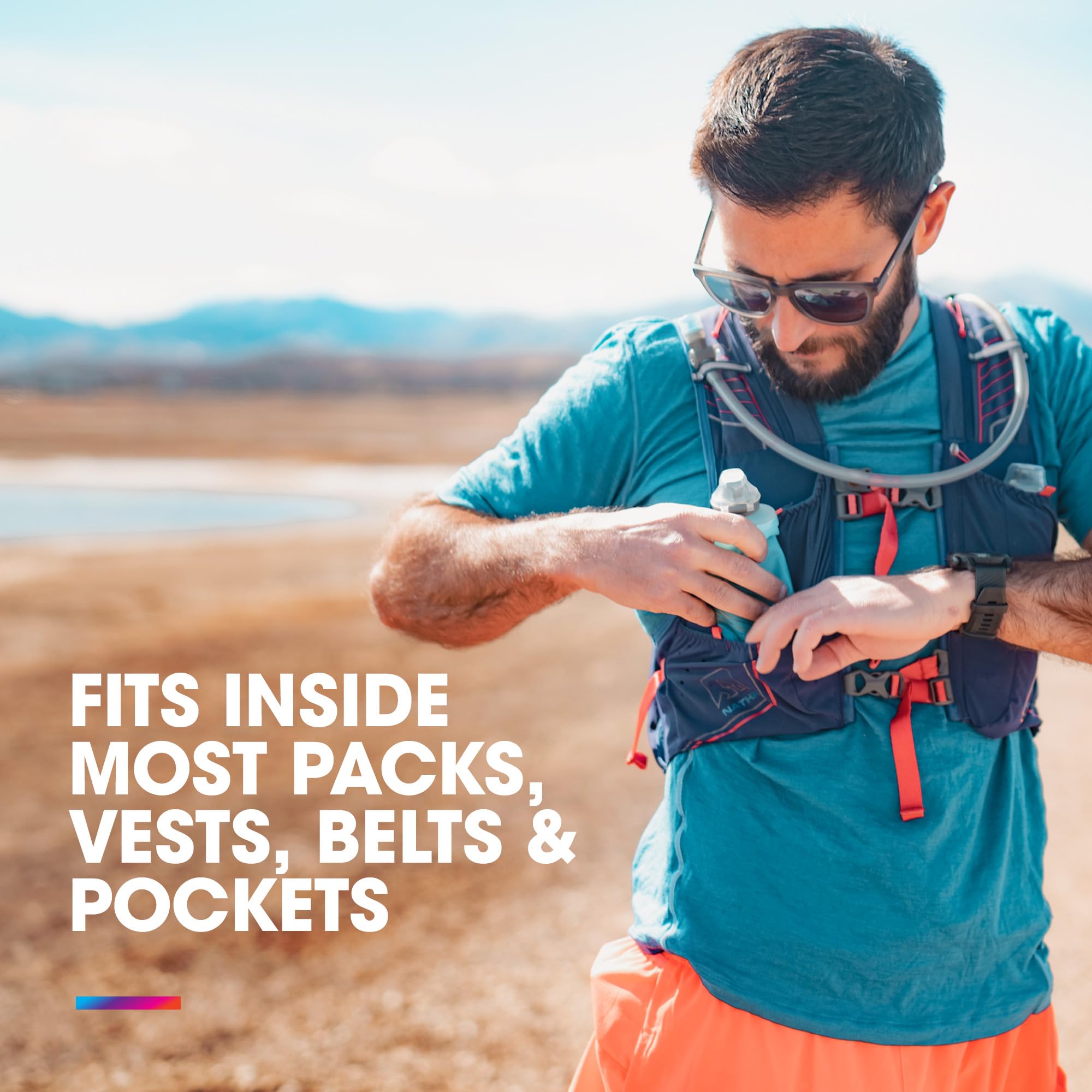 HydraPak SoftFlask - Collapsible Nutrition Flask (150ml or 250ml) - BPA Free, Easy Open Cap, Foldable, Lightweight