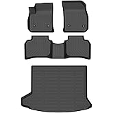 AZYT Floor Mats & Cargo Liner for Cadillac XT4 2019-2025, All Weather Automotive TPE Floor Liners Set Waterproof Accessories Black