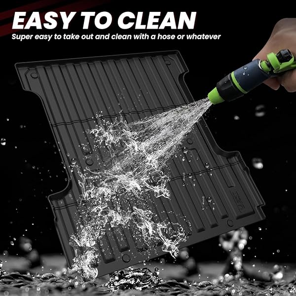 LASFIT 5.5FT BED MAT FOR FORD F-150 | F150 LIGHTNING 2026 2025 2024 67.1″ BED BOX ALL WEATHER PROTECTOR TPE TRUCK BED LINER DURABLE EASY CLEAN-NOT FIT FOR DROP IN BEDLIENR