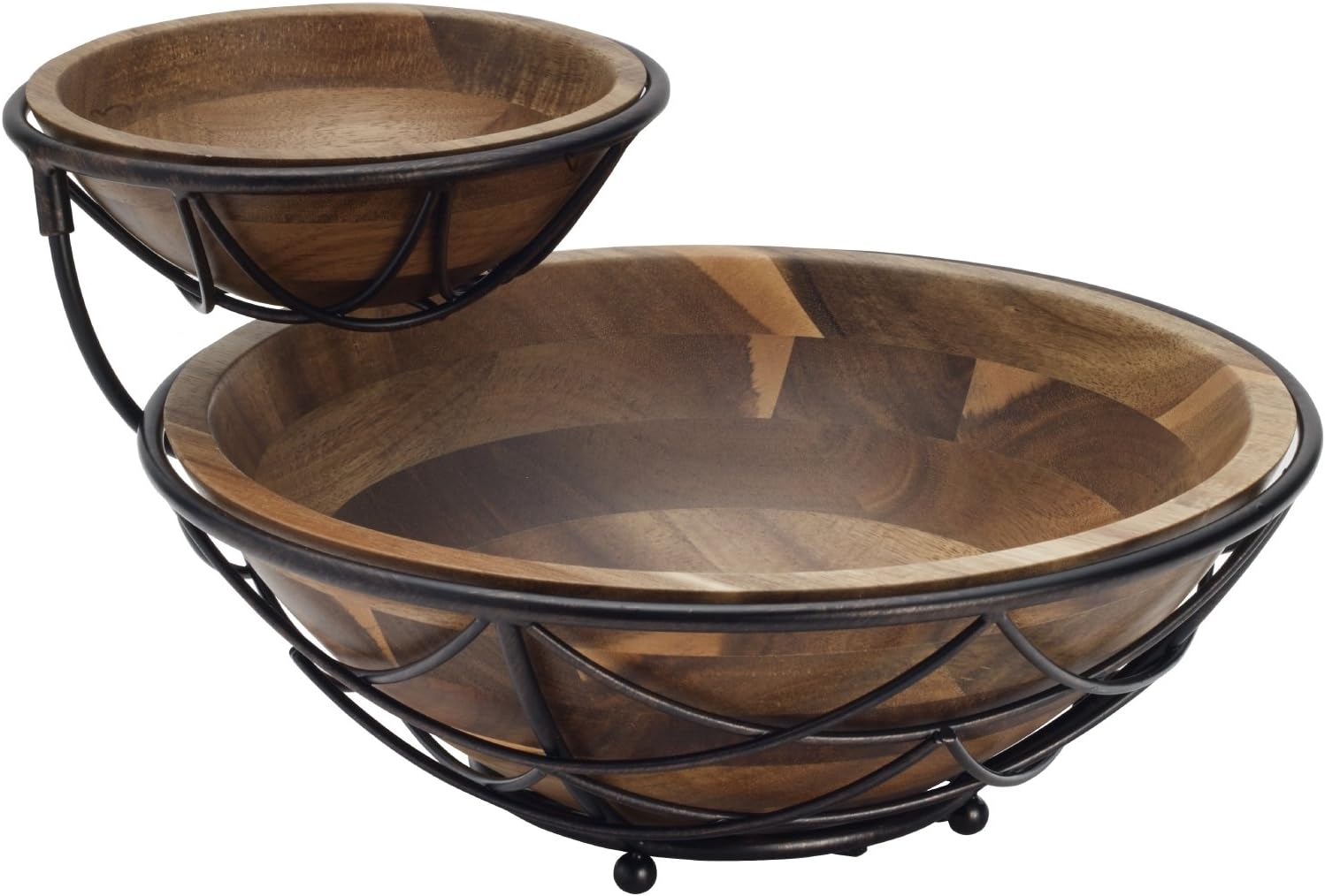 Gourmet Basics by Mikasa chip and dip, Black