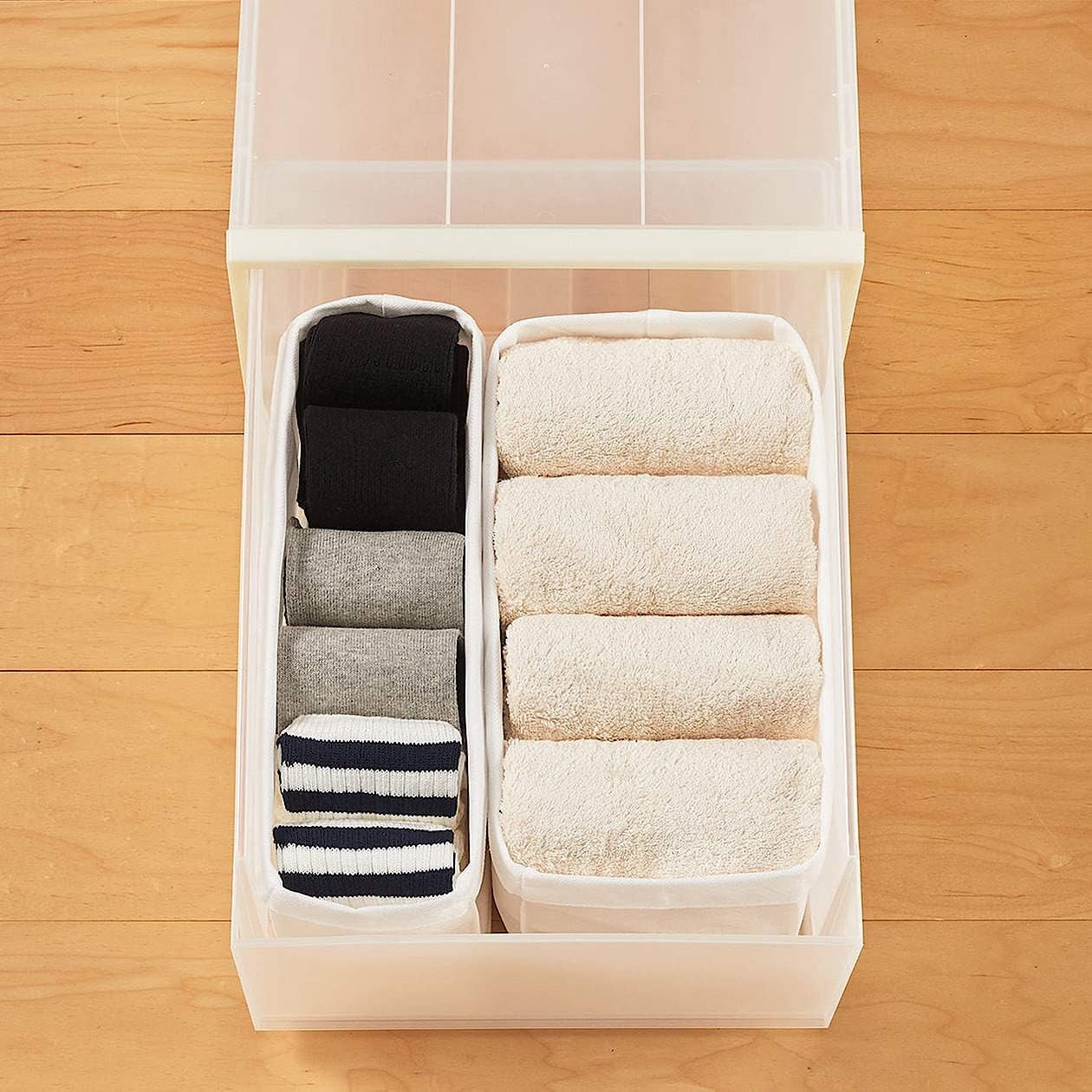 Amazon Co Jp 無印良品 Pp収納ケース引出式 大