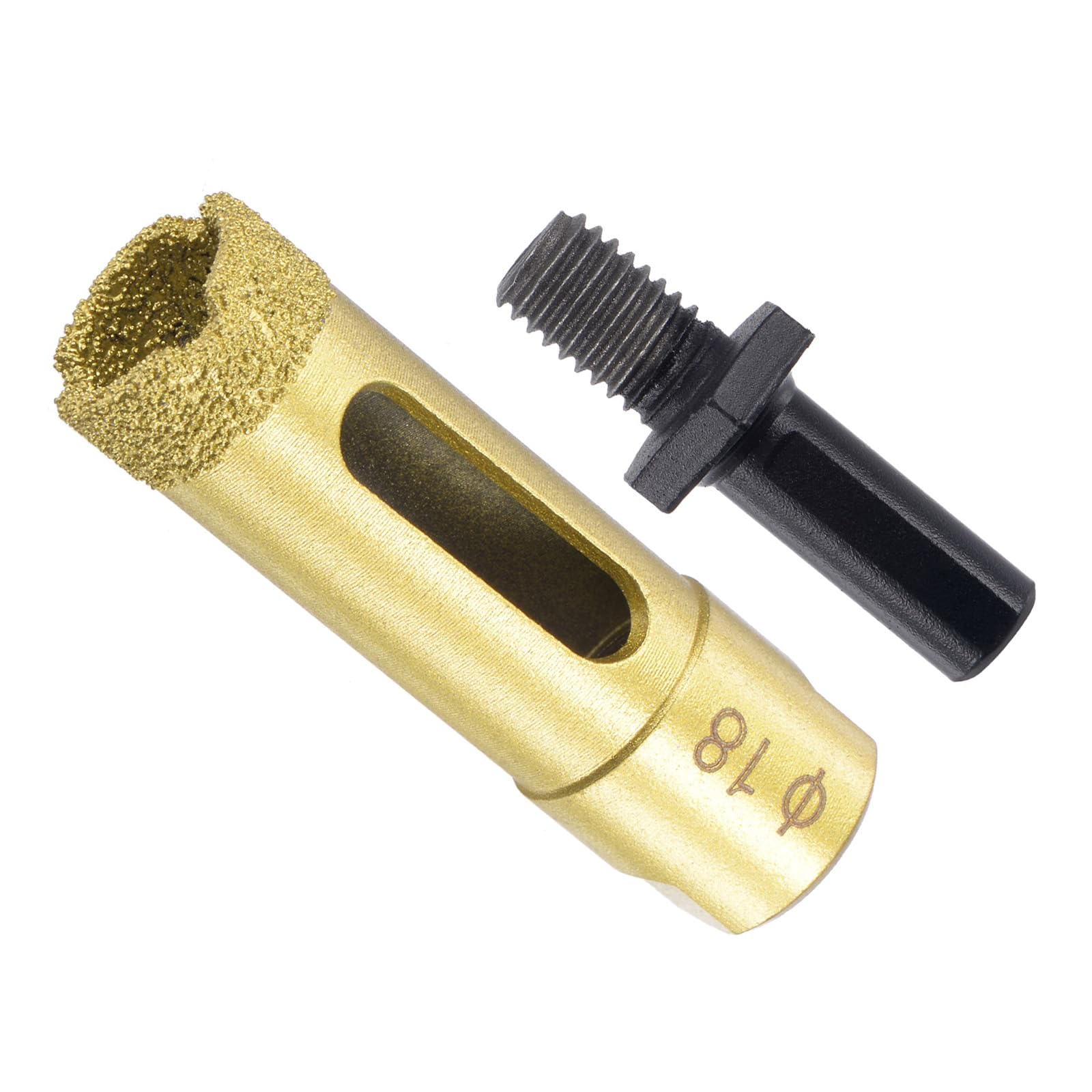 CoCud Diamond Drill Bits Set, 18mm Cutting Diameter, Brazed Diamond Core Drill Bits with M10 Arbor Adapter - (Applications: for Tile Ceramic Marble Stone Glass)