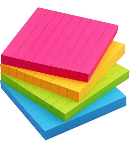 Sticky Notes 2x2 In Bright Stickies Colorful Super Sticking Power Eo Pads Strong Adhesive 24...