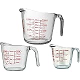 Anchor Hocking 92032ECOM Anchor 77940 3-Piece Measuring Cup Set, Set of 3, Clear
