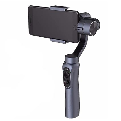 Zhiyun Smooth Q Gimbal for iPhone 5 iPhone 6 plus 7 plus 8 and Android Samsung Galaxy S7 S6 S5 Phones, App Control, Face-tracking,Support Vertical Shooting Panorama Mode,Grey color