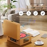 Yintiny Brown Leather CD Player With Speakers Home Decor Portable view 2