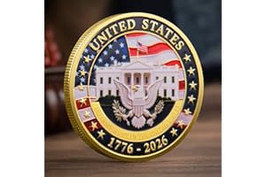FASMESK U.S. Army 250th Anniversary Commemorative Gold-Plated Challenge Coin, Double-Sided High Relief Military Collectible for Veterans, 1775-2025 (Type C)