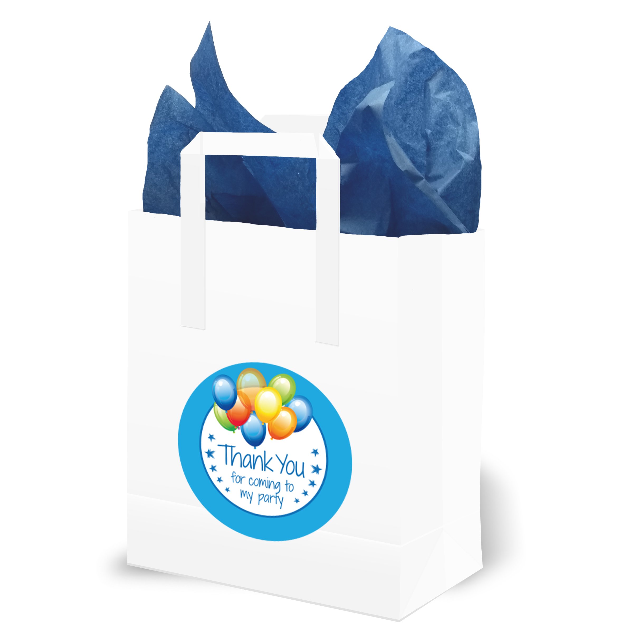 Party Bags - Thank you for Coming to my Party (Pack 10) (Balloons - Blue)