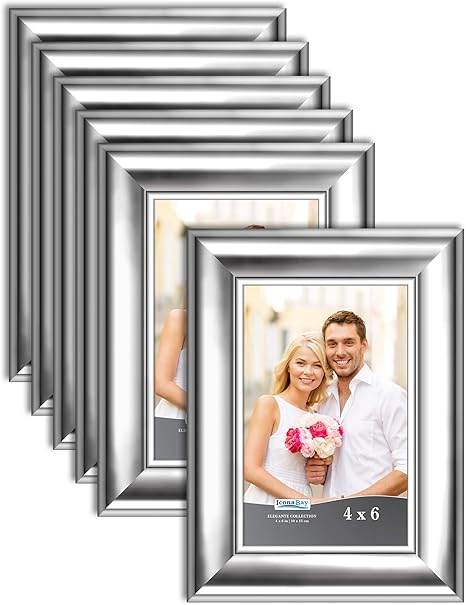 Icona Bay 4x6 Picture Frames (Silver 