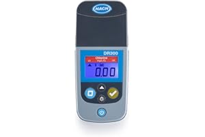 Hach DR300 Pocket Colorimeter, Chlorine, Free + Total, LR/HR, Waterproof, Portable, for Reliable Water Quality Testing, Easy-to-Use Interface, Large Backlit Display, with Carry Case, LPV445.97.00110