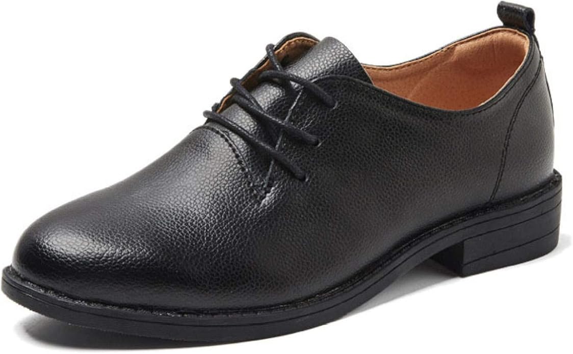 Womens Low Heel Oxford Sneakers PU Leather Shoes Lady's