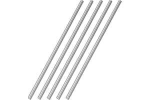 TOPPROS Pack of 5 Round Steel Rod, Diameter 6mm HSS Lathe Bar Stock Tool 200mm /7.87 inch Long, for Shaft Gear Drill Lathes Boring Machine Turning Miniature Axle, Cylindrical Pin Craft Tool
