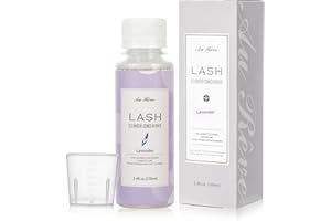 AUREVE Eyelash Cleanser Concentrate 100ml Eyelash Extension Cleanser Inside the Eyelash Extension Kit Oil-Free Eyelash Extension Shampoo Perfect for Salon-Can Make Ten 60ml bottles of Lash Shampoo，Lavender